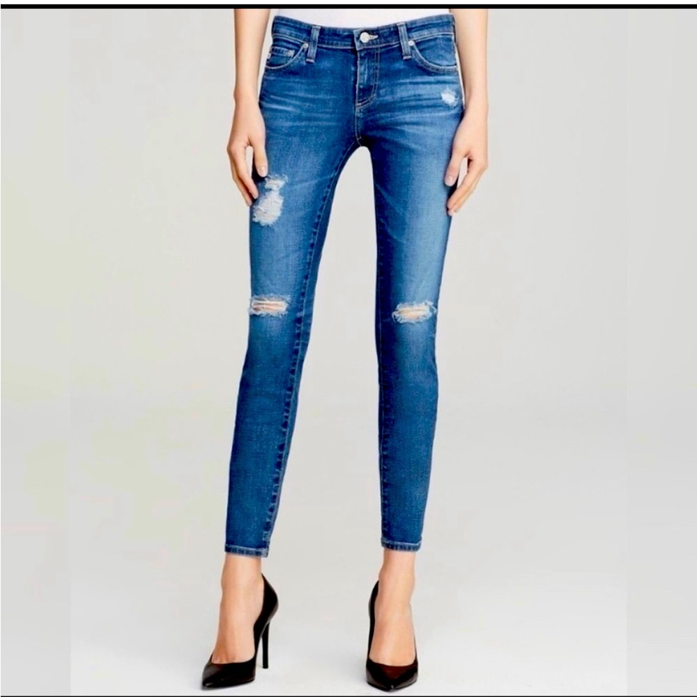 AG Adriano Goldschmied The Legging Super Skinny Distressed size 28R